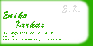 eniko karkus business card